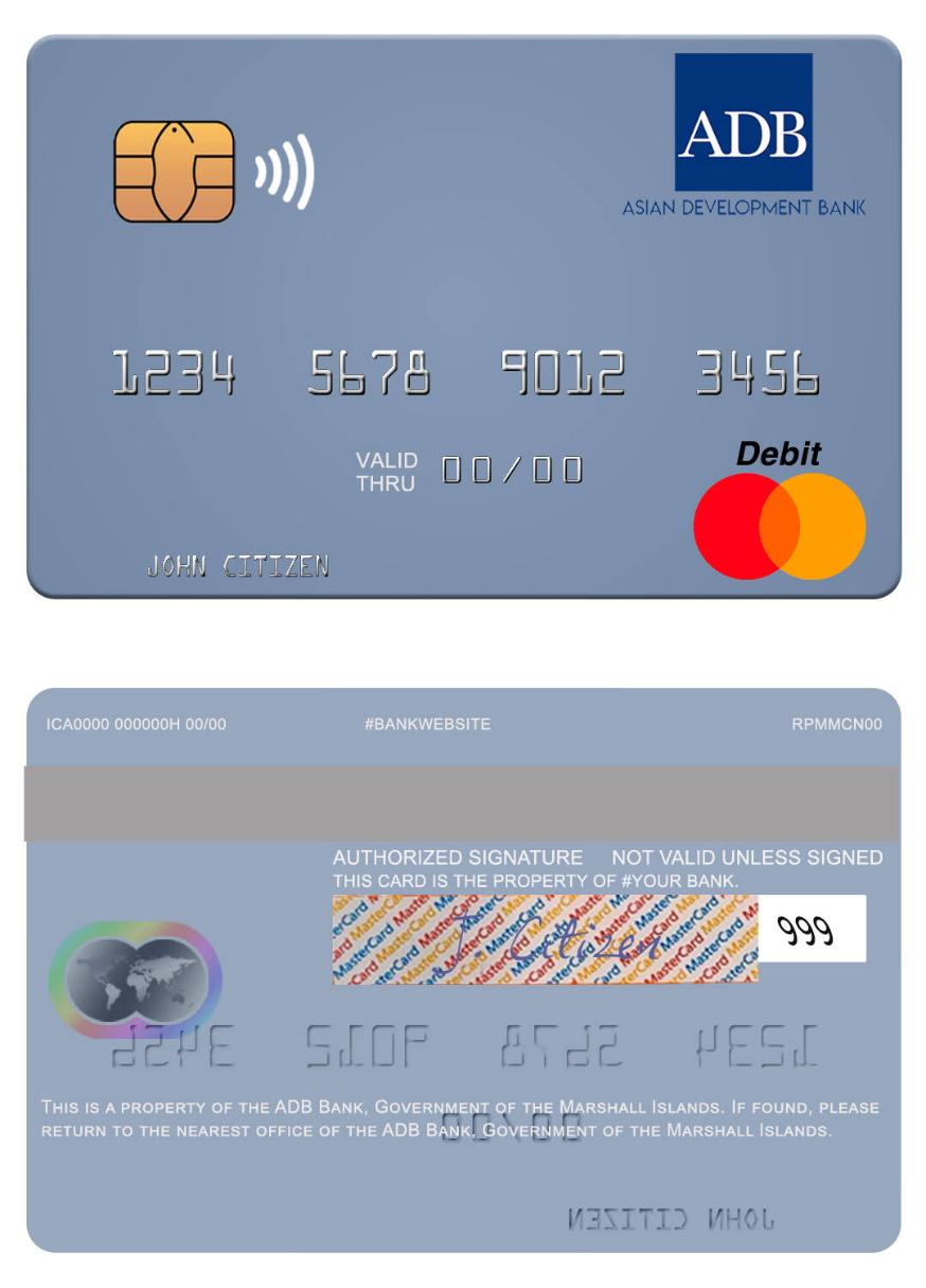 Government of the Marshall Islands ADB Bank mastercard